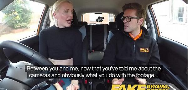  Fake Driving School lesson ends in suprise squirting orgasm and creampie
